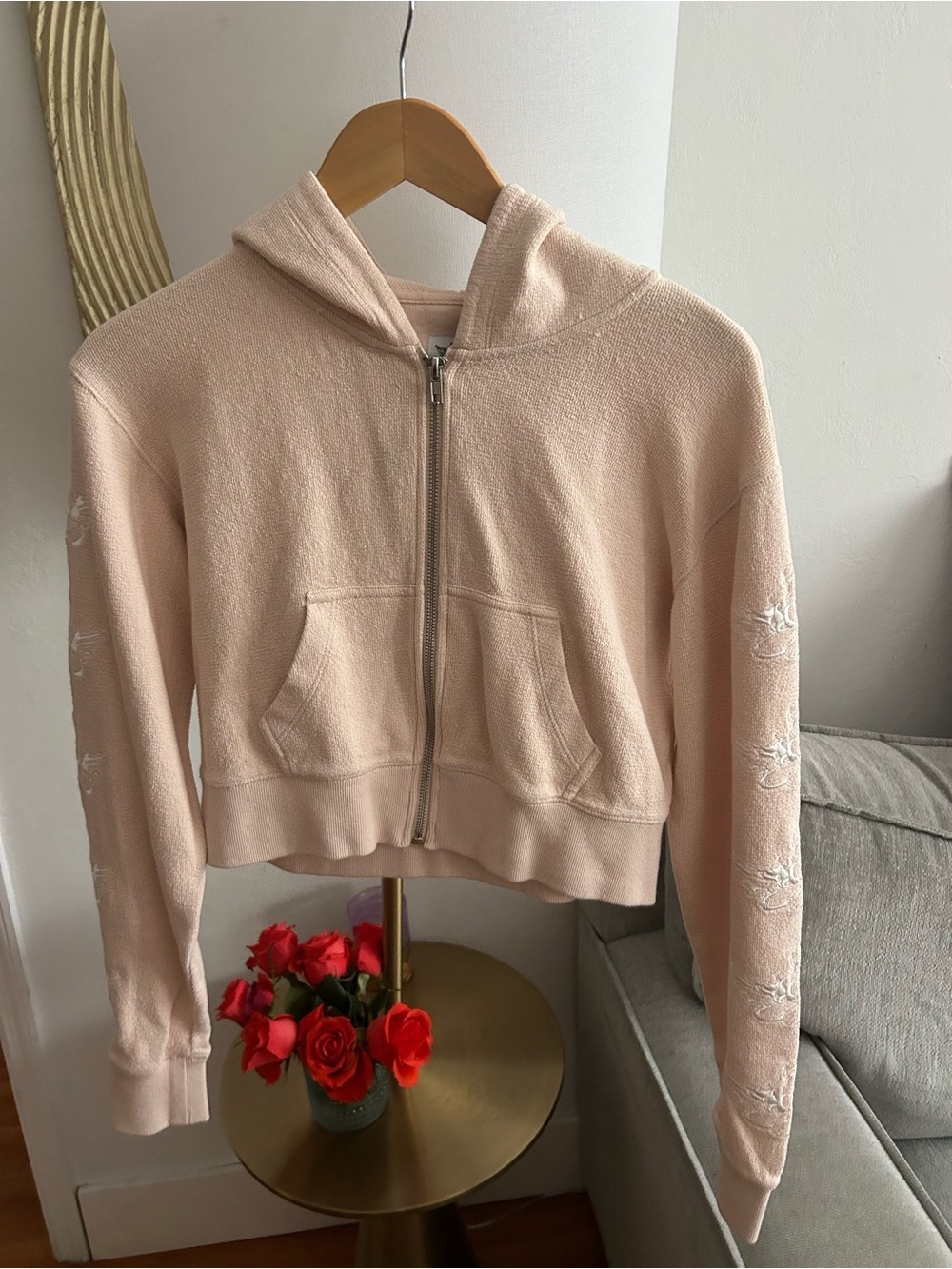 Boys Lie Word Tour Beige Cropped Hoddie XS - Picture 2 of 11